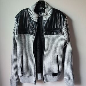 Nick Danger Men's Zip-Up Sweater with Black Accents Size S